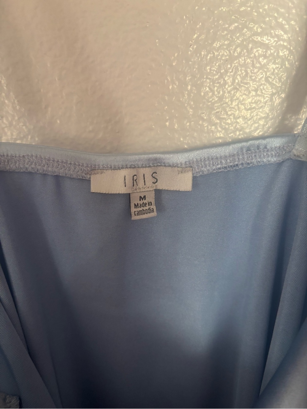 Iris Women’s Medium Blue Silk Bodycon Slip Dress (Women’s Size Medium) - Picture 7 of 7
